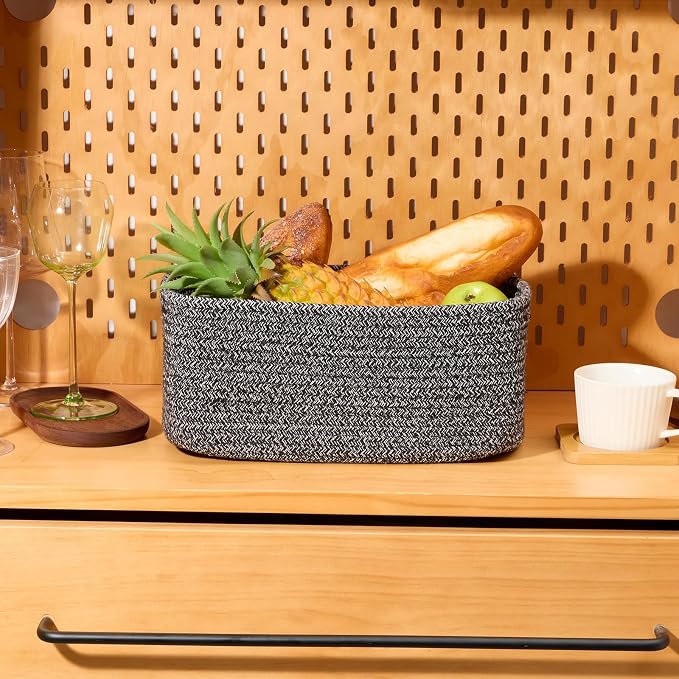 Small Storage Baskets for Organizing | Closet Organizer Bins | Shelf Toy Basket - Image 5