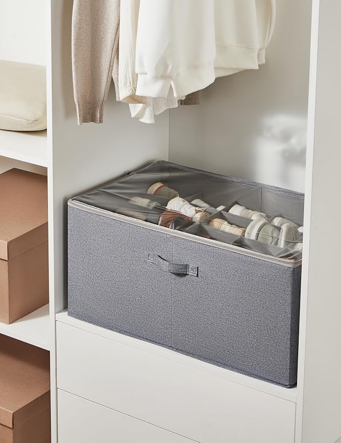 Shoe Storage Organizer for Closet, Shoe Box Organizer, Space Saving Foldable - Image 7