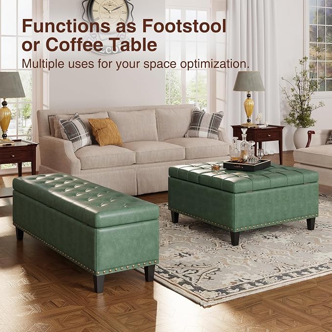 Storage Ottoman Bench, 51-Inch Large Storage Bench - Image 9