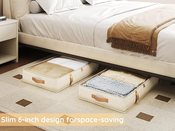 Vailando Under Bed Storage Containers, Foldable Storage Bins - Image 2