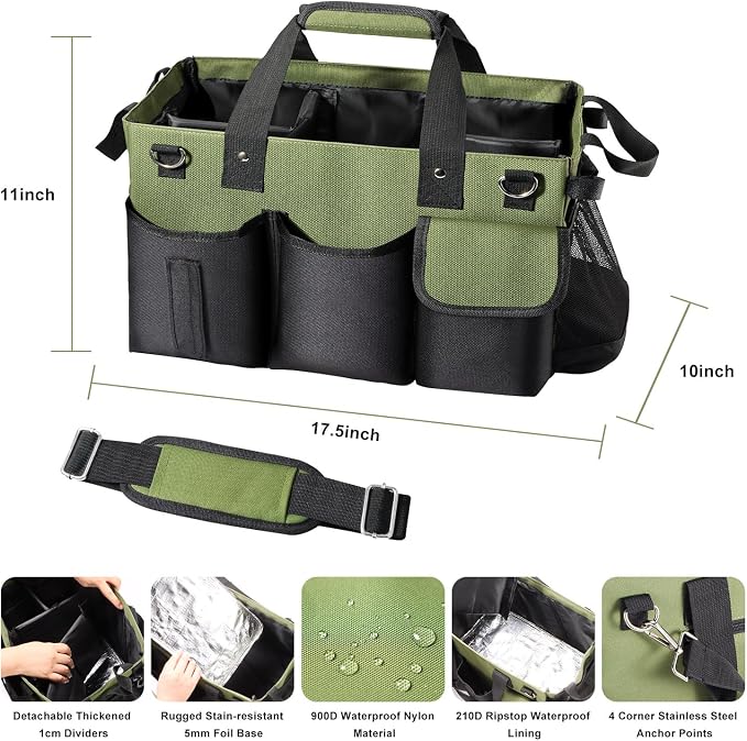 Viajero Wearable Cleaning Caddy Bag, Large Cleaning Supplies Organizer - Image 3