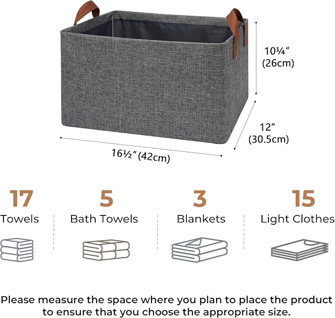 GRANNY SAYS Storage Baskets for Shelves, Closet Organizer Bins, Clothes Storage - Image 6