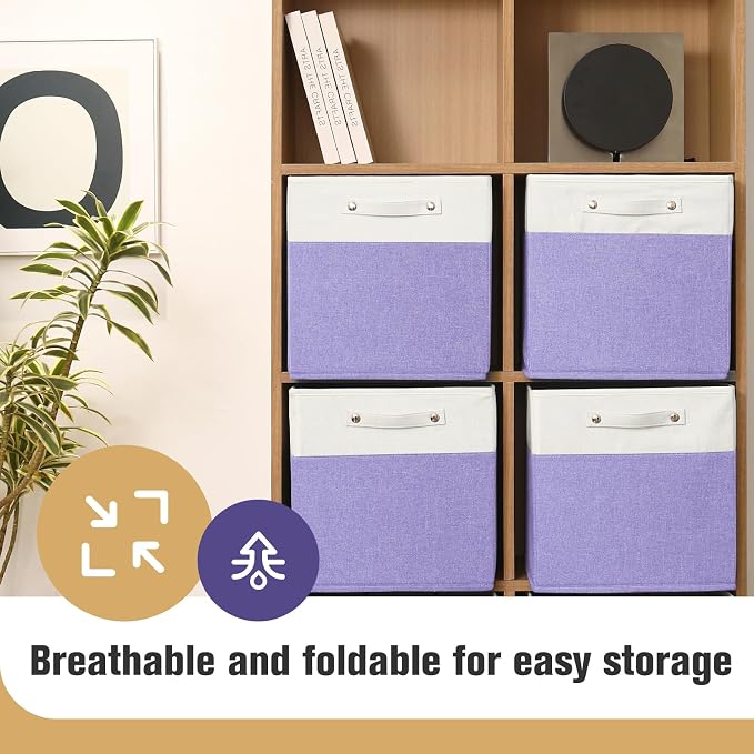 13 x 13 Inch Fine Linen Storage Bins - Image 7