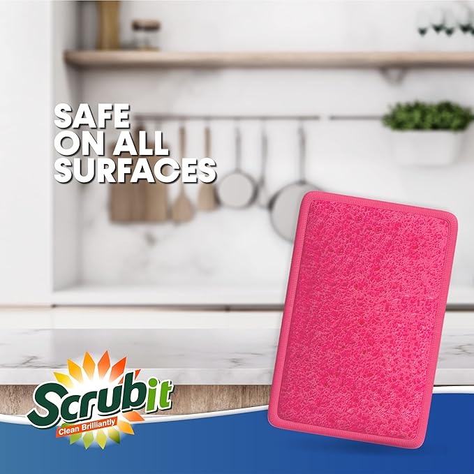 Scrub and Wipe Scrubbing Pads – SCRUBIT Dual Sided Scouring Pad and Sponge - Image 2