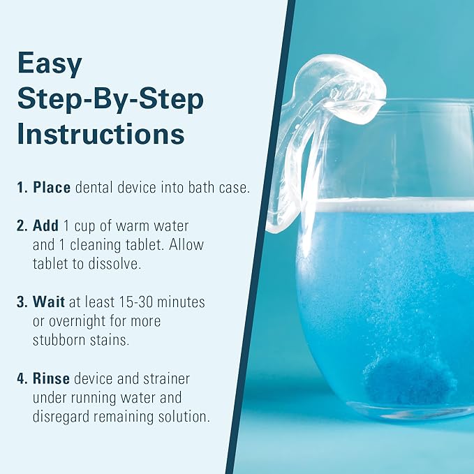 Retainer Cleaner and Soak Container, No-Mess Cleaning Tablets - Image 6