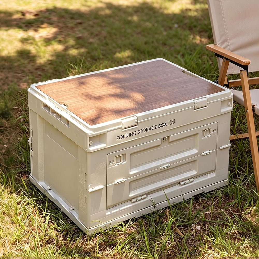 Industrial Folding Storage Container, Heavy Duty Plastic Storage Bins with Lo...