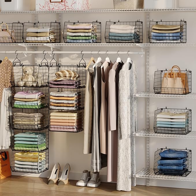 6 Tier Closet Hanging Organizer, Clothes Hanging Shelves - Image 9