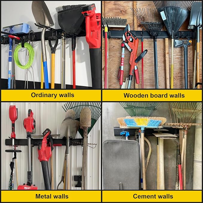Garage Tool Organizer Wall Mount, 48 Inches Garden Tool Organizer - Image 6