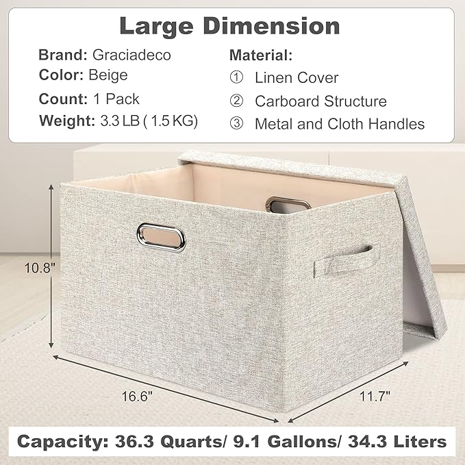 Large 17 36 Quart Collapsible Stackable Storage Bins - Image 2