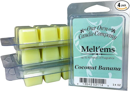 Our Own Candle Company Premium Wax Melt, Coconut Banana, 6 Cubes, 2.4 oz by OurOwnCandleCompanycandles