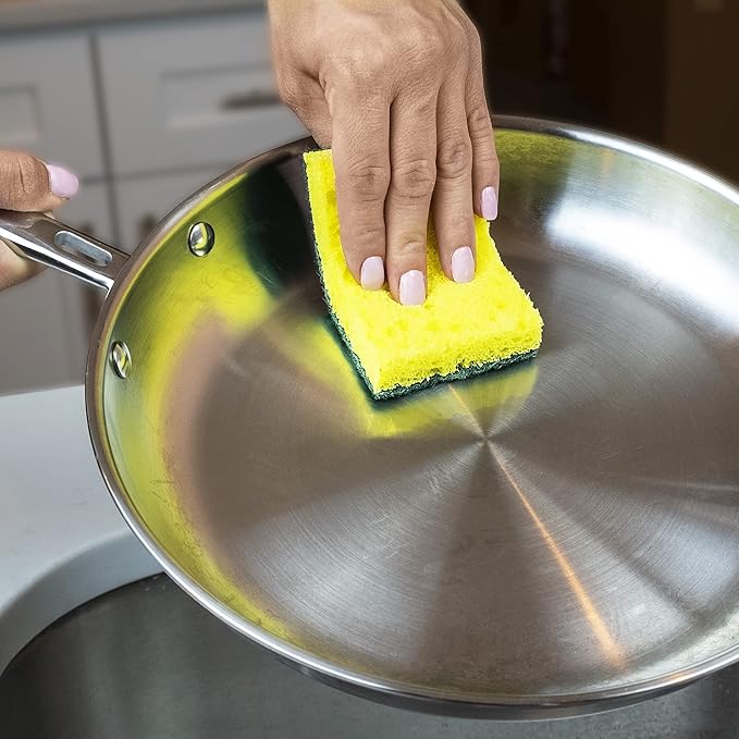 Amazon Basics Cleaning Sponges, Heavy Duty Scrub Sponges - Image 3