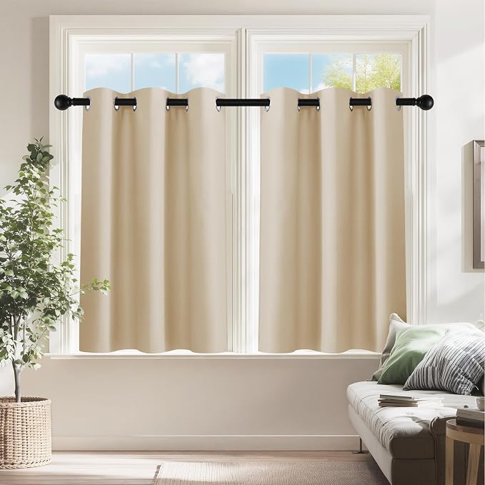 PONY DANCE Blackout Small Window Curtains by PONYDANCE