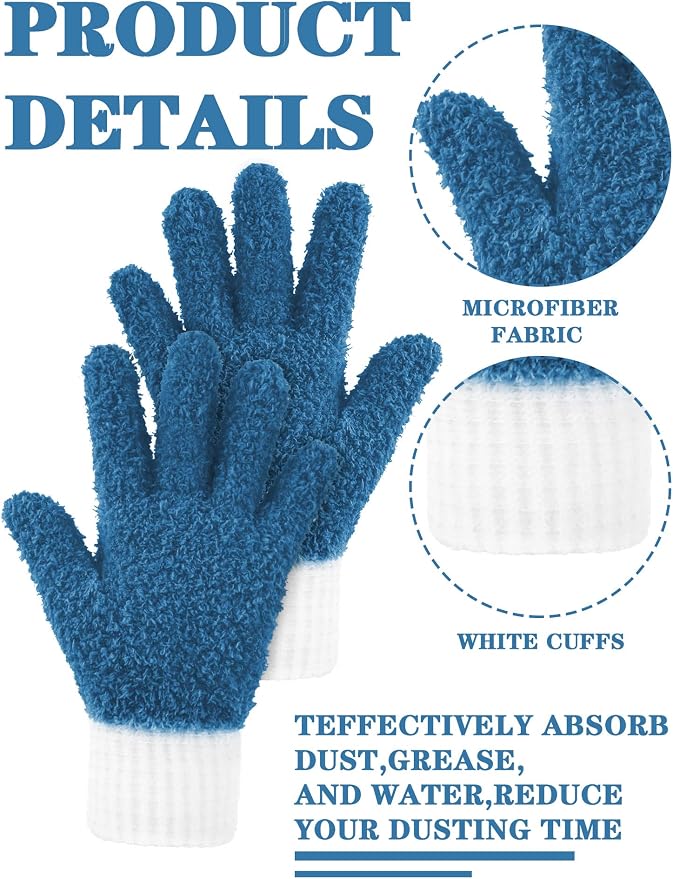 Bencailor 3 Pairs Microfiber Plant Dusting Gloves Leaf Cleaning Gloves - Image 5