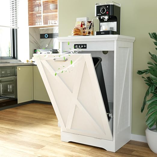 Betterhood TOLEAD Tilt Out Trash Can Cabinet, Hidden Trash Bin by Betterhood