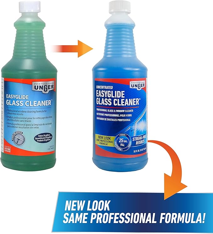 Unger Professional Streak-Free EasyGlide Glass Cleaner Concentrate, 32 oz – - Image 2