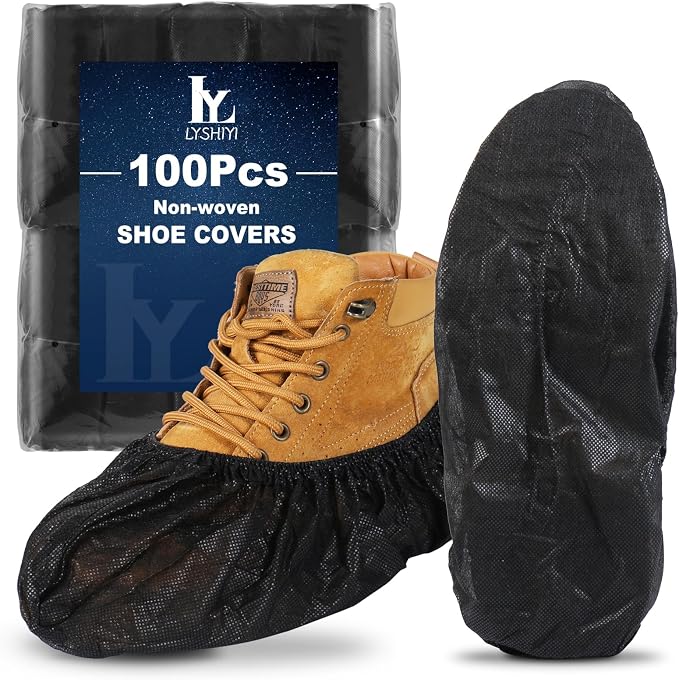 100Pcs Shoe Covers Disposable Non Slip, Large Size Non-Woven Boot Covers by SimplifyLifewithLYSHIYIS