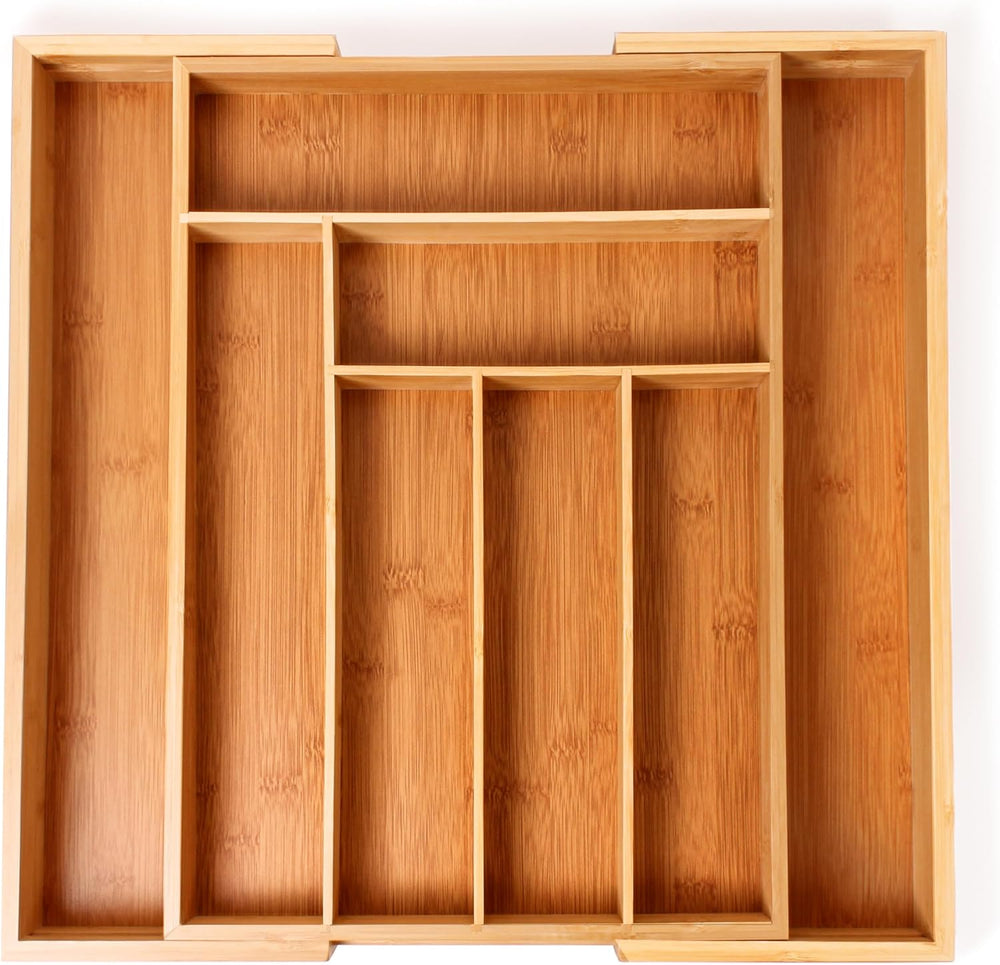 BergHOFF Bamboo 8-Slot Expandable Flatware Organizer Fits Most Kitchen Drawer...