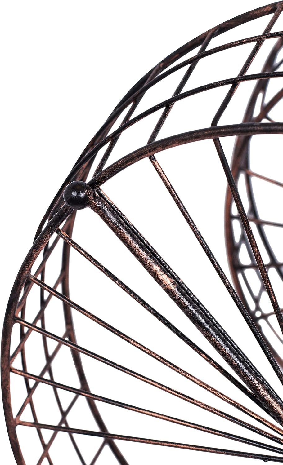 BIRDROCK HOME 3 Tier Wire Fruit Basket | Round Metal Standing Baskets | Fruit...