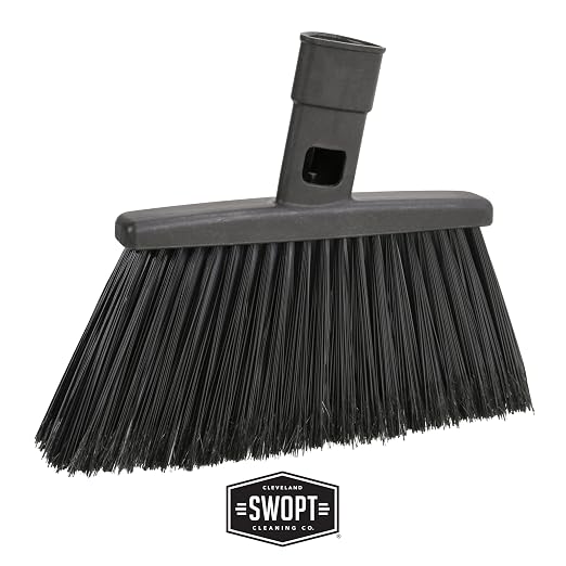 SWOPT Angled Broom Head + Push Broom Head + 17” Steel Dustpan – Multi-Surface - Image 2