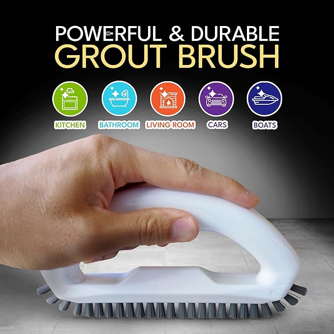 Grout Cleaning Brush Set Heavy Duty Hand Grout Scrub Brush & Detail Cleaning - Image 6