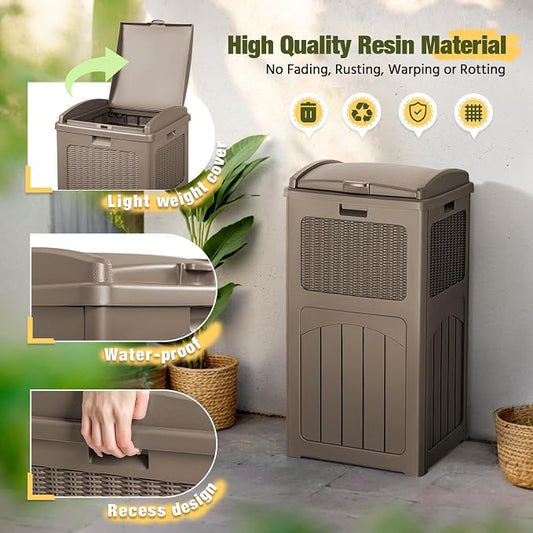 Devoko 33 Gallon Outdoor Trash Can - Image 2