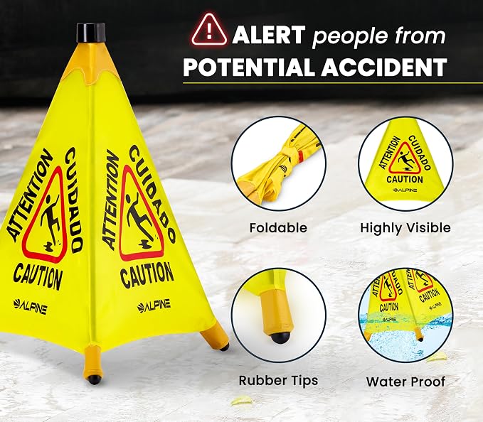 Alpine Caution Wet Floor Sign 3 Pack - Image 2