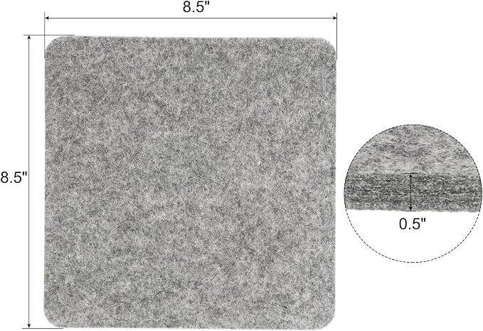 PATIKIL Wool Pressing Mat, 8.5" x 8.5" Wool Ironing Pad Blanket 0.5" Thickened - Image 2