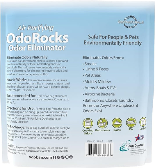OdoBan Air Purifying OdoRocks Natural Odor Eliminator Made from Natural - Image 2