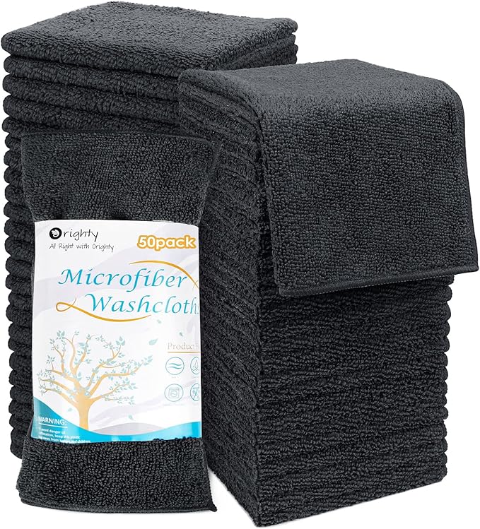 Orighty Washcloths Bulk Towels Set 50 Pack, Highly Absorbent and Super Soft by AllRightinOrighty