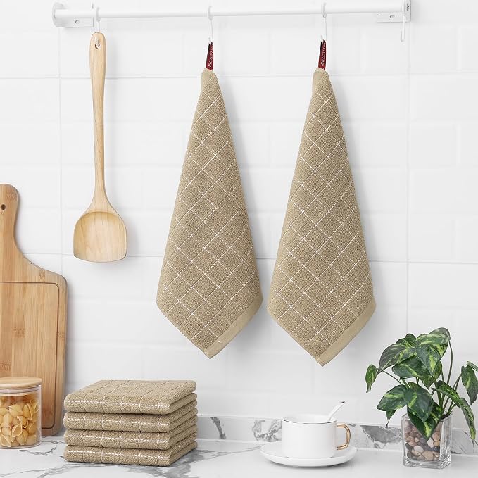 Homaxy 100% Cotton Terry Kitchen Dish Cloths, Ultra Soft and Absorbent Dish - Image 6