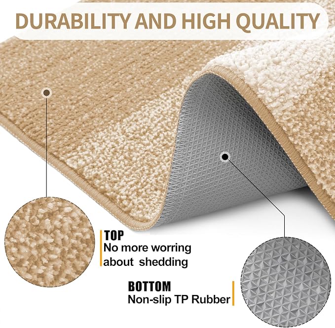 Kitinjoy Indoor Outdoor Door Mat, 48x32 Non-Slip Absorbent Dirt Trapper - Image 3