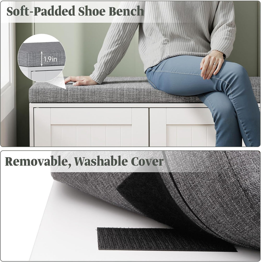 Turosur Shoe Storage Bench for Entryway with Padded Seat
