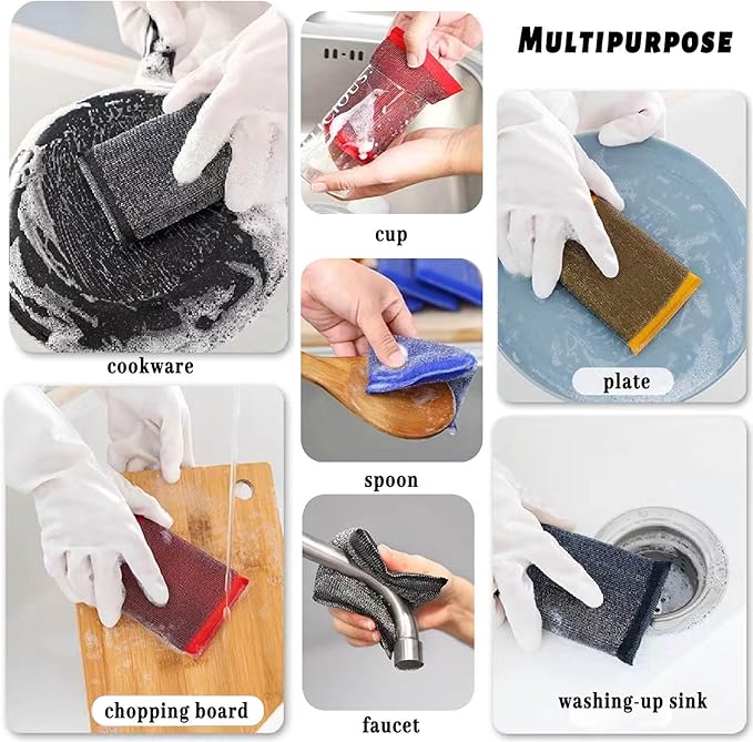 Steel Wool Scrubber Dish Sponges - Image 4