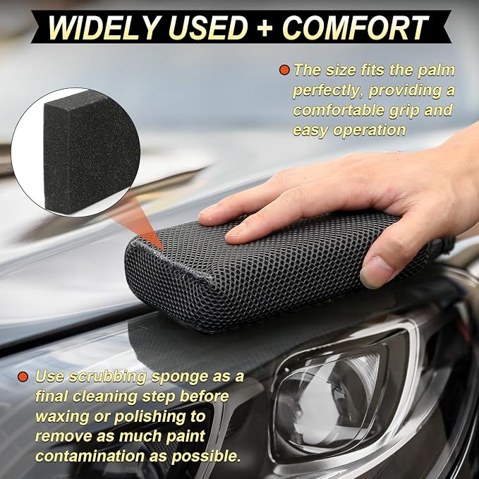 Car Wash Sponge, Dual Sided Car Clay Scrubber - Image 7