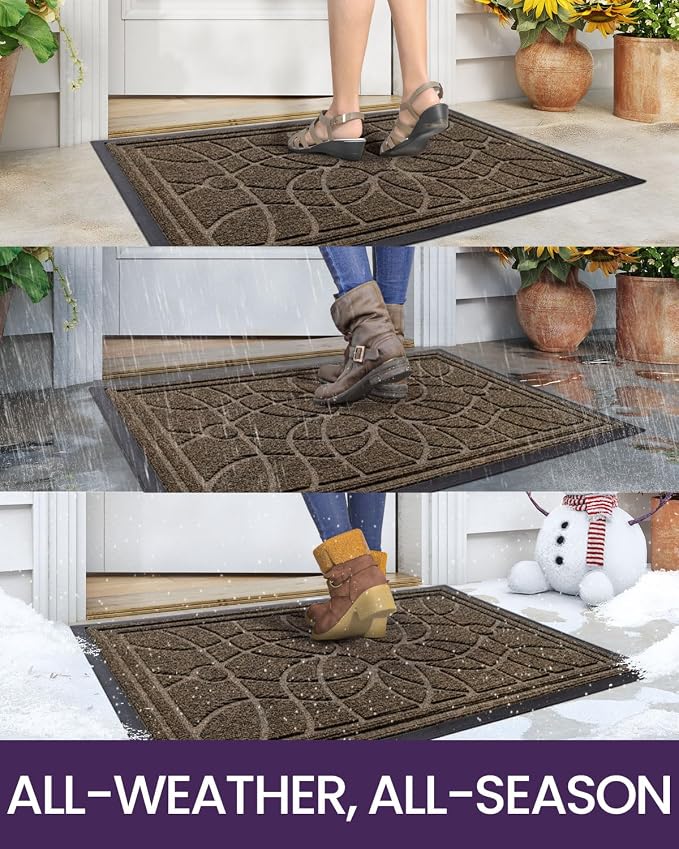 DEXI Front Door Mat Outside Entrance, Heavy Duty Non Slip Low Profile Doormat - Image 4