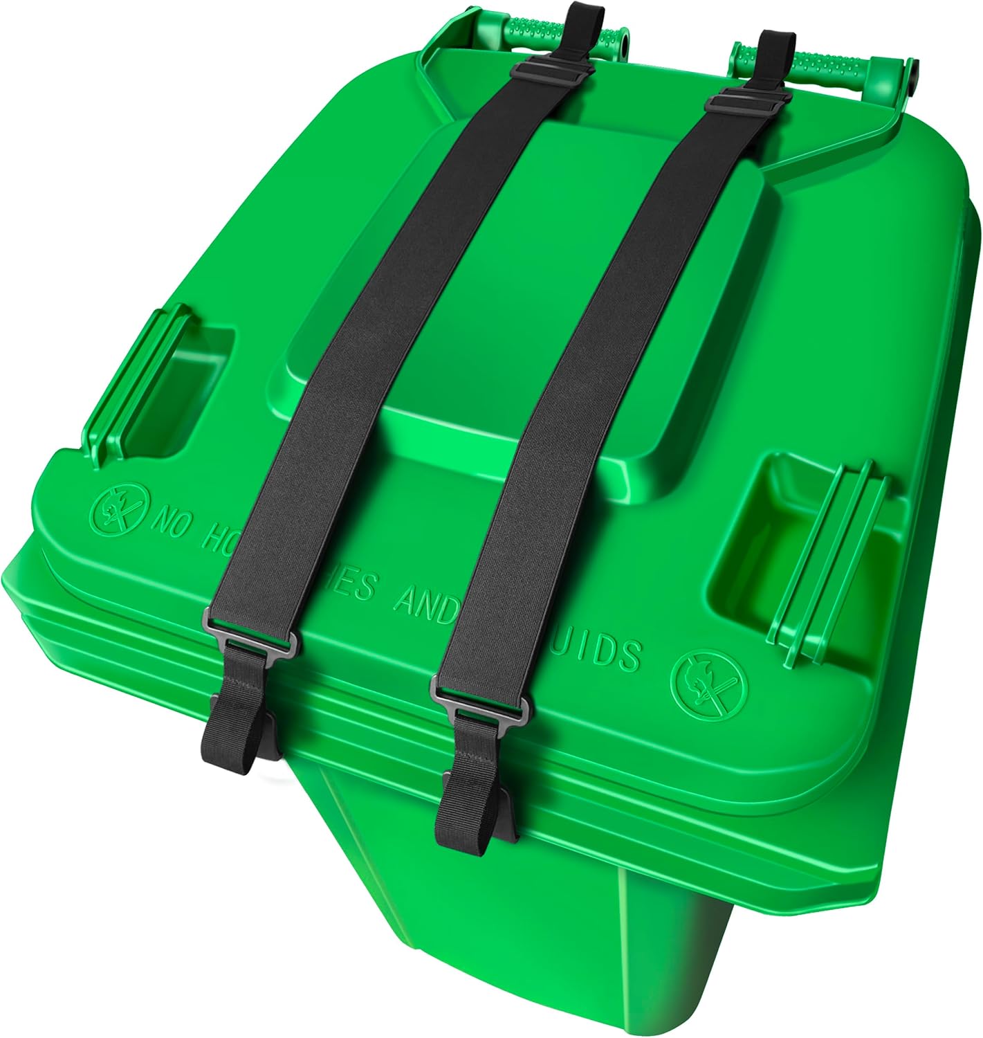 2 PCS Adjustable Double Claw Trash Can Lock Strap to Prevent Raccoons, Dogs, Mice and Other Small Animals From Rummaging, Garbage Can Lid Lock Keeps Lid Securely in Place in Strong Winds