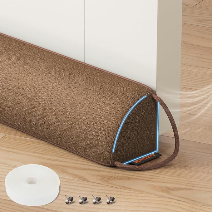 MAGZO Door Draft Stopper 36 Inches, Weighted Triangular Door Snake by MAGZO