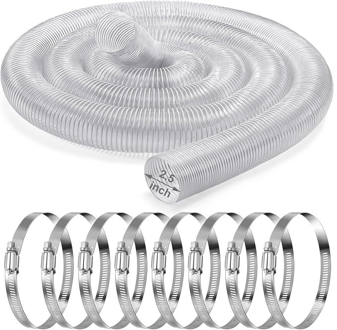 2.5 inches 30 ft PVC Dust Collection Hose by Yaocom