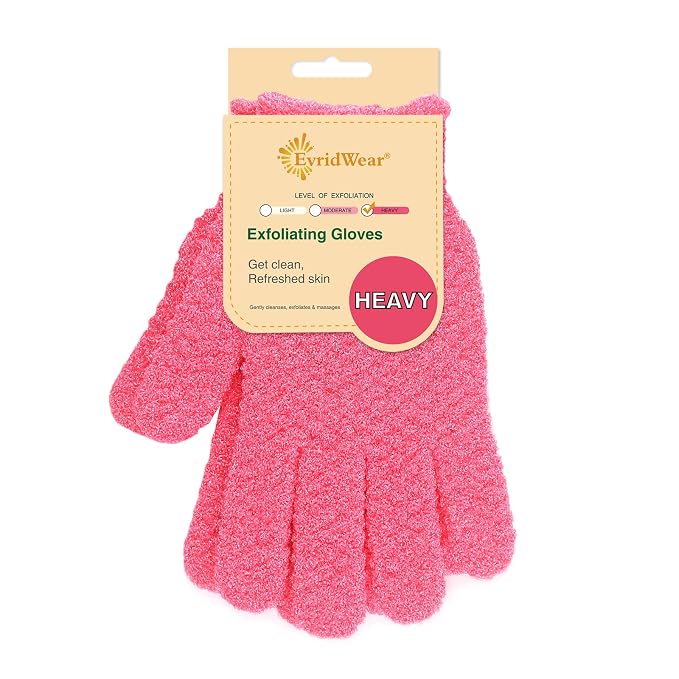 Evridwear Exfoliating Glove Shower Gloves Exfoliate Dead Skin by Evridwear