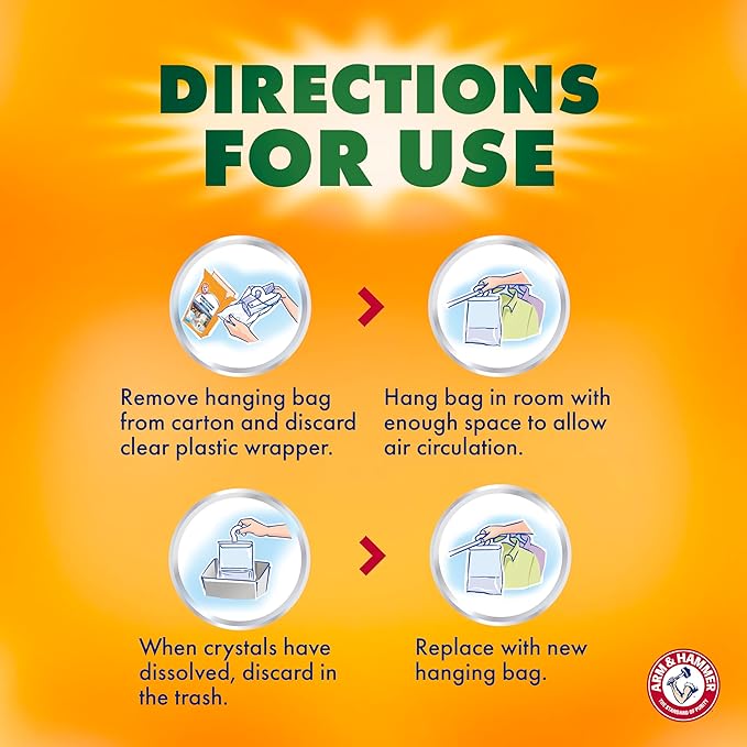 Arm & Hammer Essentials Hanging Moisture Absorber and Odor Eliminator, 17.5 oz. - Image 7