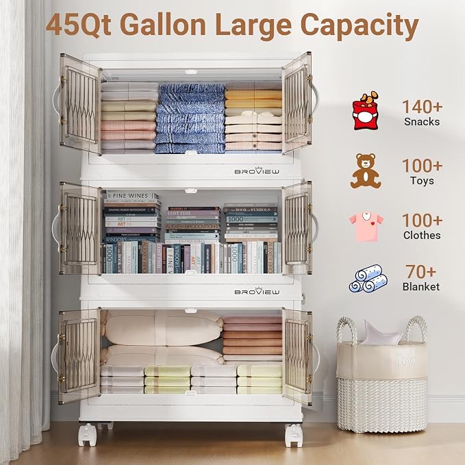 BROVIEW 135Qt Stackable Storage Bins - Image 4