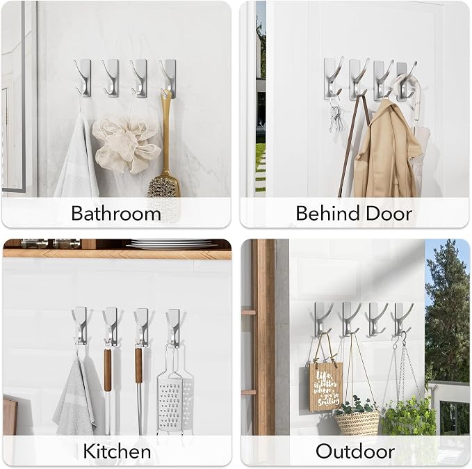 Self-Adhesive Coat Hooks for Hanging - Image 7