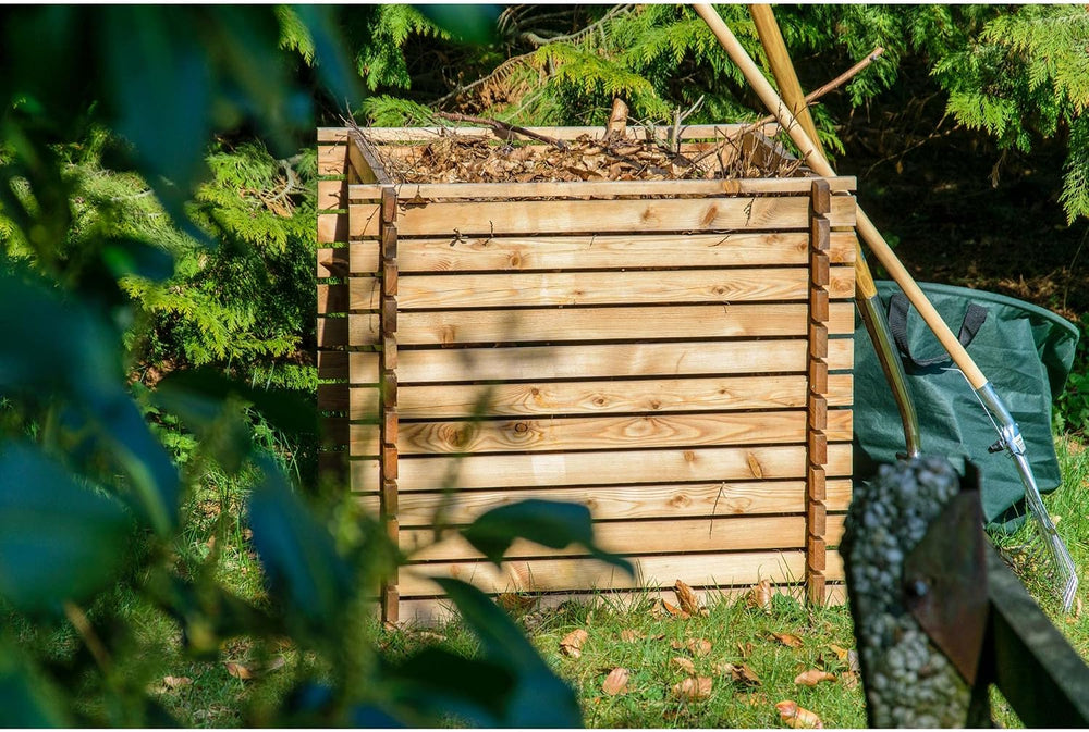 dobar® Green Label 58630FSCe Lärchi Composter | Wooden Composter with Plug-In...
