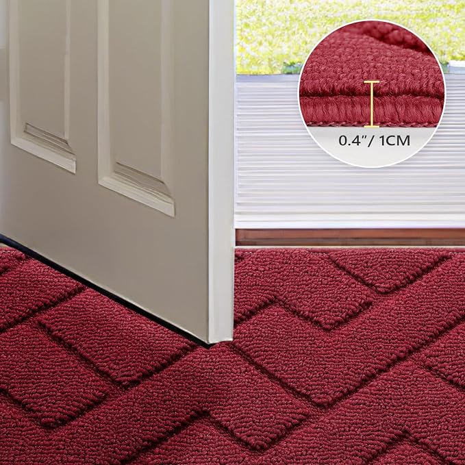 hicorfe Indoor Doormat, Front Back Door Mat Rubber Backing Non Slip Door Mats - Image 4