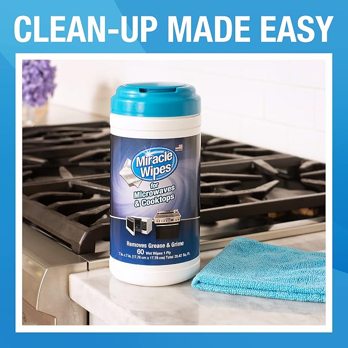 MiracleWipes for Microwaves and Cooktops, Easily Removes Food and Grime Buildup - Image 3