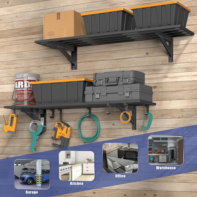 2-Pack 1x4ft Heavy Duty Garage Shelving - Image 6