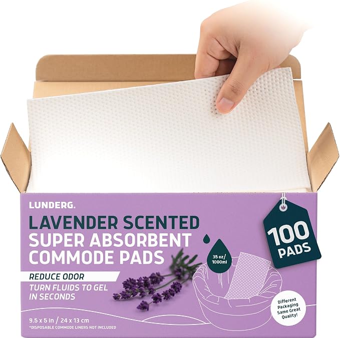Lunderg Lavender Scented Super Absorbent Commode Pads - Image 7