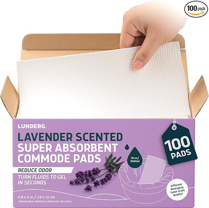 Lunderg Lavender Scented Super Absorbent Commode Pads by LUNDERG