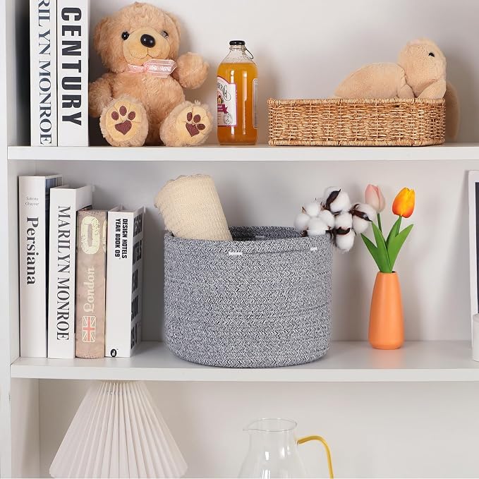 Small Basket for Organizing | Cube Shelf Closet Storage Baskets | 9.7×9.7×7.1” - Image 4