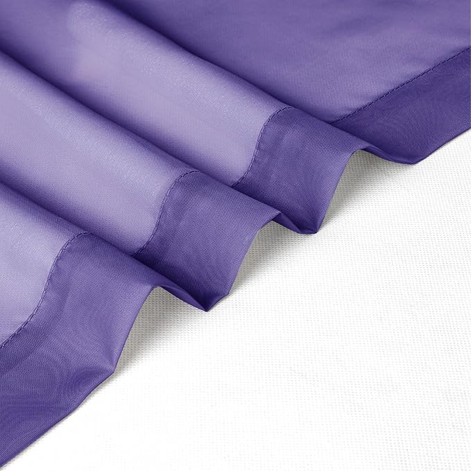 Chyhomenyc Sheer Curtains 36 inch Length 2 Panels, Light Filtering Voile Rod - Image 6